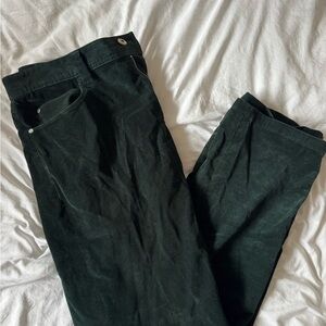 Loro Piana Men's Forest Green Corduroy Trousers